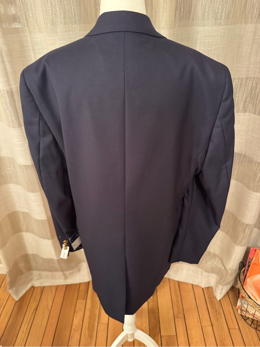 Stafford Navy Blazer with Gold Buttons - Picture 12 of 12